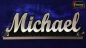 Preview: Ihr LED Wunschname "Michael" Namensschild Leuchtschild Truckerschild