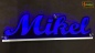 Preview: Ihr LED Wunschname "Mikel" Namensschild Leuchtschild Truckerschild