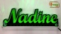 Preview: Ihr LED Wunschname "Nadine" Namensschild Leuchtschild Truckerschild