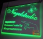 Preview: LED Werbeschild Firmenschild Gravur "Nagelstudio Makeup" Arztschild Kanzleischild Ladenschild Praxisschild Leuchtreklame Leuchtschild