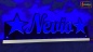 Preview: LED Namensschild Symbolik Sterne Gravur "Nevio" oder Wunschname als Konturschnitt - Truckerschild Neonschild Leuchtschild