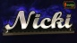 Preview: Ihr LED Wunschname "Nicki" Namensschild Leuchtschild Truckerschild
