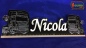 Preview: LED Namensschild Detailzeichnung Zugmaschine Gravur "Nicola" oder Wunschname als Konturschnitt - Truckerschild Neonschild Leuchtschild