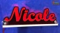 Preview: Ihr LED Wunschname "Nicole" Namensschild Leuchtschild Truckerschild