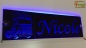 Preview: LED Namensschild Detailzeichnung Zugmaschine Gravur "Nicole" oder Wunschname auf Rechteckplatte - Truckerschild Neonschild Leuchtschild