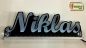 Preview: Ihr LED Wunschname "Niklas" Namensschild Leuchtschild Truckerschild