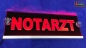 Preview: LED Einsatzschild "Notarzt" Leuchtschild Warnschild Namensschild