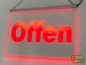 Preview: LED Hinweisschild Gravur “Offen" Info-Schild Signalschild Werbeschild Leuchtschild