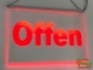 Preview: LED Hinweisschild Gravur “Offen" Info-Schild Signalschild Werbeschild Leuchtschild