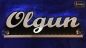 Preview: Ihr LED Wunschname "Olgun" Namensschild Leuchtschild Truckerschild