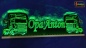 Mobile Preview: LED Namensschild Detailzeichnung Zugmaschine Gravur "Opa Anton" oder Wunschname als Konturschnitt - Truckerschild Neonschild Leuchtschild