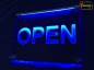 Preview: LED Hinweisschild Gravur “Open" Info-Schild Signalschild Werbeschild Leuchtschild