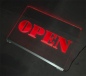Mobile Preview: LED Hinweisschild Gravur “Open" Info-Schild Signalschild Werbeschild Leuchtschild