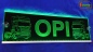 Preview: LED Namensschild Detailzeichnung Zugmaschine Gravur "OPI" oder Wunschname auf Rechteckplatte - Truckerschild Neonschild Leuchtschild