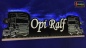 Preview: LED Namensschild Detailzeichnung Zugmaschine Gravur "Opi Ralf" oder Wunschname als Konturschnitt - Truckerschild Neonschild Leuchtschild