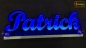 Mobile Preview: Ihr LED Wunschname "Patrick" Namensschild Leuchtschild Truckerschild als Konturschnitt