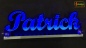 Preview: Ihr LED Wunschname "Patrick" Namensschild Leuchtschild Truckerschild als Konturschnitt