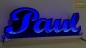 Preview: Ihr LED Wunschname "Paul" Namensschild Leuchtschild Truckerschild