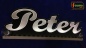 Preview: Ihr LED Wunschname "Peter" Namensschild Leuchtschild Truckerschild