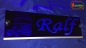 Preview: LED Namensschild Detailzeichnung Zugmaschine Gravur "Ralf" oder Wunschname auf Rechteckplatte - Truckerschild Neonschild Leuchtschild