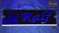 Preview: LED Namensschild Detailzeichnung Zugmaschine Gravur "Ralf" oder Wunschname auf Rechteckplatte - Truckerschild Neonschild Leuchtschild