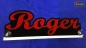 Preview: Ihr LED Wunschname "Roger" Namensschild Leuchtschild Truckerschild