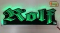 Mobile Preview: Ihr LED Wunschname "Rolf" Altdeutsch Frakturschrift Namensschild Leuchtschild Truckerschild Konturschnitt