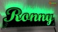 Preview: Ihr LED Wunschname "Ronny" Namensschild Leuchtschild Truckerschild