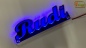 Mobile Preview: Ihr LED Wunschname "Rudi" Namensschild Leuchtschild Truckerschild