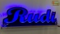 Preview: Ihr LED Wunschname "Rudi" Namensschild Leuchtschild Truckerschild