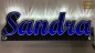 Mobile Preview: Ihr LED Wunschname "Sandra" Namensschild Leuchtschild Truckerschild