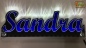 Preview: Ihr LED Wunschname "Sandra" Namensschild Leuchtschild Truckerschild