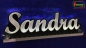 Preview: Ihr LED Wunschname "Sandra" Namensschild Leuchtschild Truckerschild