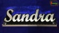 Preview: Ihr LED Wunschname "Sandra" Namensschild Leuchtschild Truckerschild