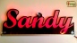 Preview: Ihr LED Wunschname "Sandy" Namensschild Leuchtschild Truckerschild