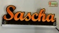 Preview: Ihr LED Wunschname "Sascha" Namensschild Leuchtschild Truckerschild