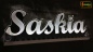 Preview: Ihr LED Wunschname "Saskia" Namensschild Leuchtschild Truckerschild