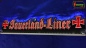 Preview: LED Namensschild Symbolik Eisernes Kreuz Gravur "Sauerland-Liner" oder Wunschname in Frakturschrift Altdeutsch als Konturschnitt - Truckerschild Neonschild Leuchtschild