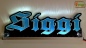 Preview: Ihr LED Wunschname "Siggi" Altdeutsch Frakturschrift Namensschild Leuchtschild Truckerschild Konturschnitt
