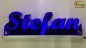 Preview: Ihr LED Wunschname "Stefan" Namensschild Leuchtschild Truckerschild