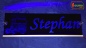 Preview: LED Namensschild Detailzeichnung Zugmaschine Gravur "Stephan" oder Wunschname auf Rechteckplatte - Truckerschild Neonschild Leuchtschild