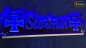 Preview: LED Namensschild Symbolik Eisernes Kreuz Gravur "Stormin" oder Wunschname als Konturschnitt - Truckerschild Neonschild Leuchtschild