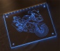 Preview: LED Fahrzeug-Gravur für "Suzuki SV650s Motorrad Bike" Oldtimer Liebhaber Tuning Wanddekoration Leuchtschild