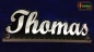 Preview: Ihr LED Wunschname "Thomas" Namensschild Leuchtschild Truckerschild