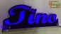 Mobile Preview: Ihr LED Wunschname "Tino" Namensschild Leuchtschild Truckerschild