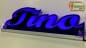 Preview: Ihr LED Wunschname "Tino" Namensschild Leuchtschild Truckerschild