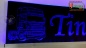 Mobile Preview: LED Namensschild Detailzeichnung Zugmaschine Gravur "Tino" oder Wunschname auf Rechteckplatte - Truckerschild Neonschild Leuchtschild