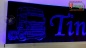 Preview: LED Namensschild Detailzeichnung Zugmaschine Gravur "Tino" oder Wunschname auf Rechteckplatte - Truckerschild Neonschild Leuchtschild