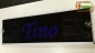Mobile Preview: LED Namensschild Detailzeichnung Zugmaschine Gravur "Tino" oder Wunschname auf Rechteckplatte - Truckerschild Neonschild Leuchtschild