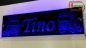 Preview: LED Namensschild Detailzeichnung Zugmaschine Gravur "Tino" oder Wunschname auf Rechteckplatte - Truckerschild Neonschild Leuchtschild